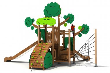 乐鱼体育游乐木质定制树形组