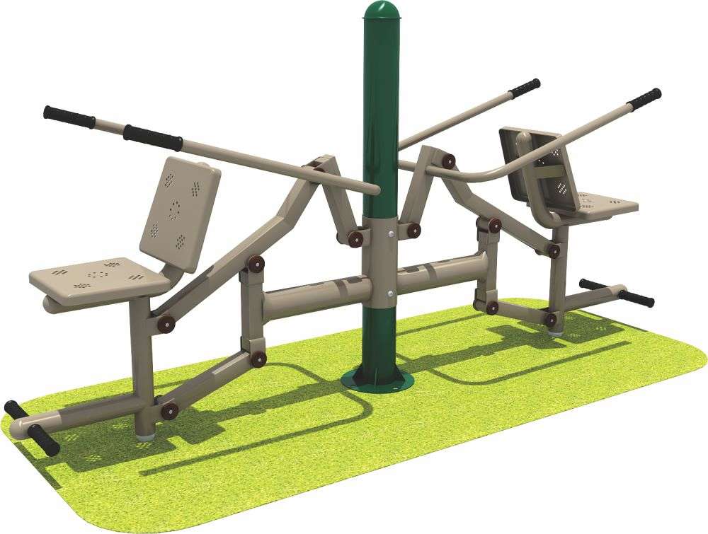 乐鱼体育健身器材 双人坐压器